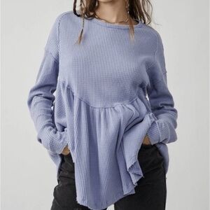 Free People oh my babydoll waffle knit